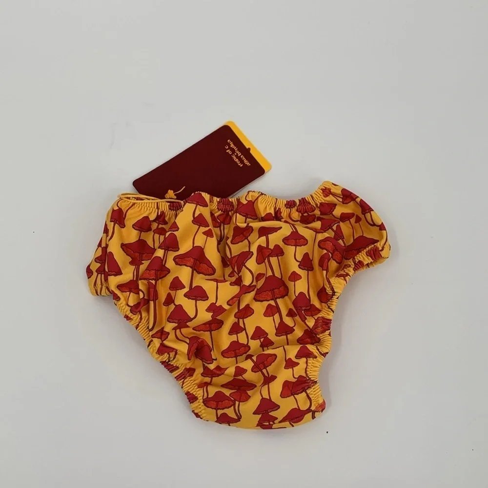 Agua Bendita Tropic of C Ella swim bottoms orange red mushroom baby new 9-12M
